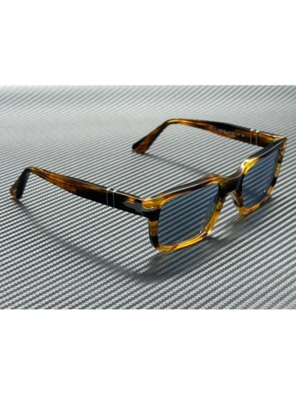 New Persol Men Striped Brown Sunglasses 53-20-145